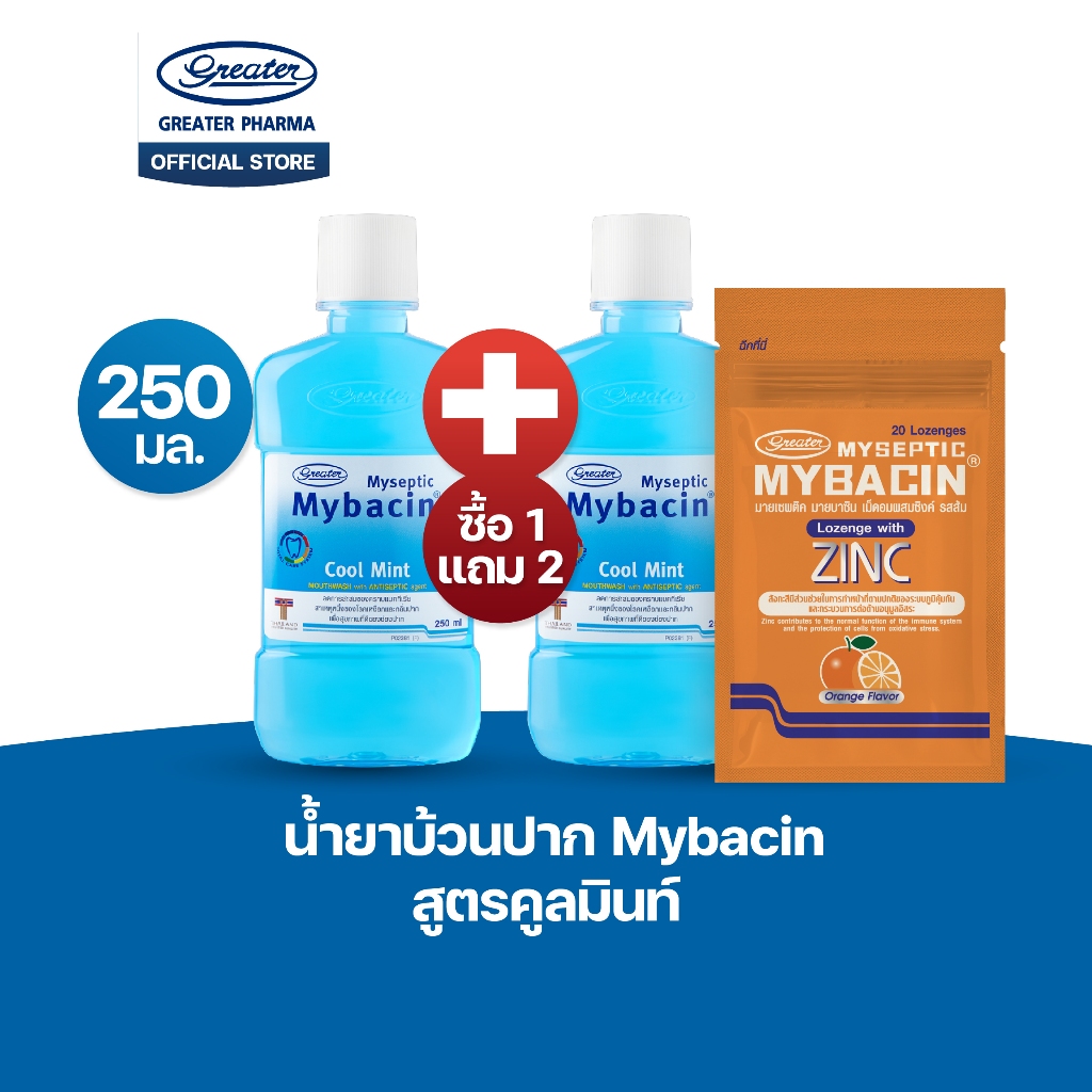 โปรโมชั่น 1 แถม 2 สูตรคูลมิ้นท์ 250ml