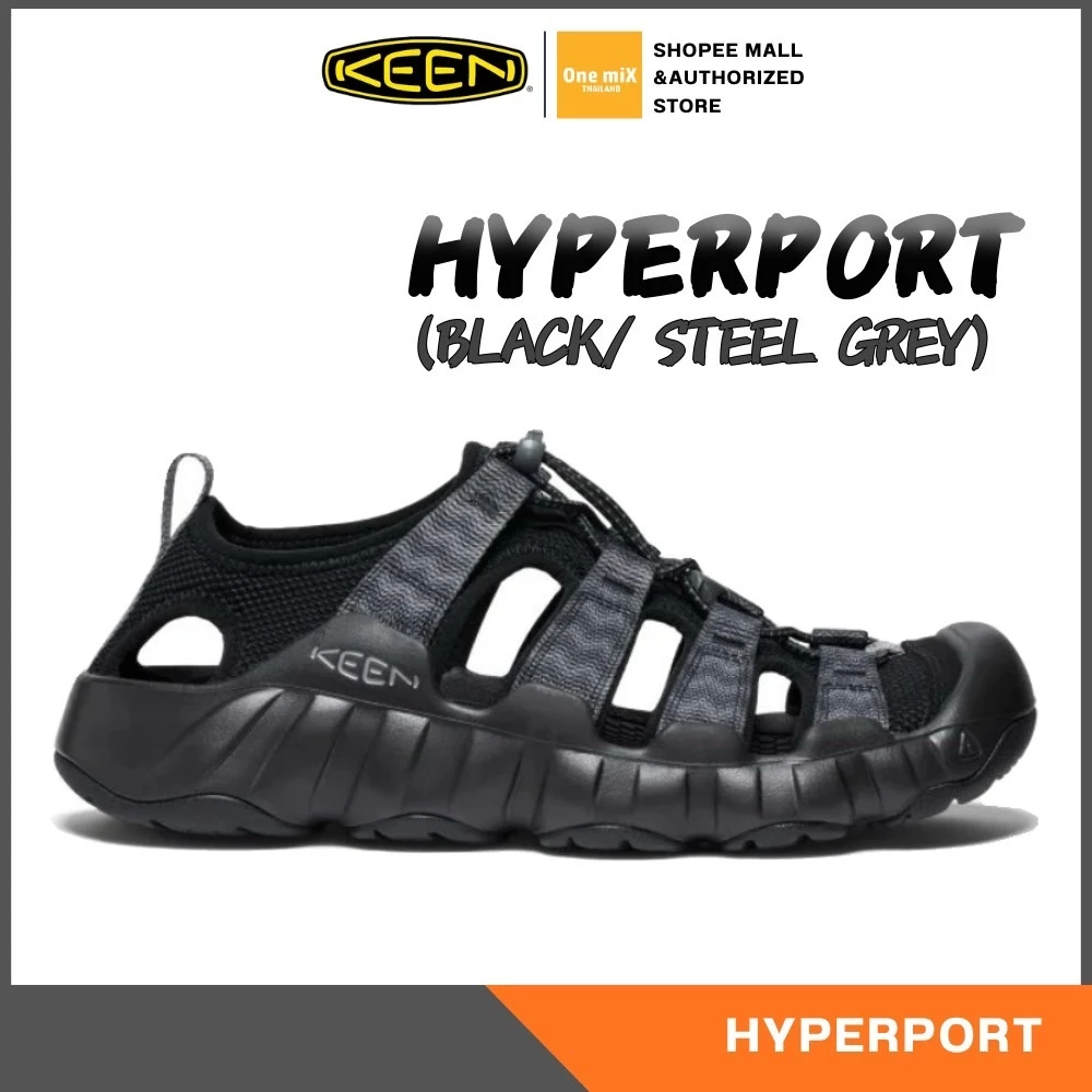 KEEN HYPERPORT H2 (BLACK/ STEEL GREY) รุ่นใหม่ รองเท้า คีน แท้ ได้ทั้งชายหญิง