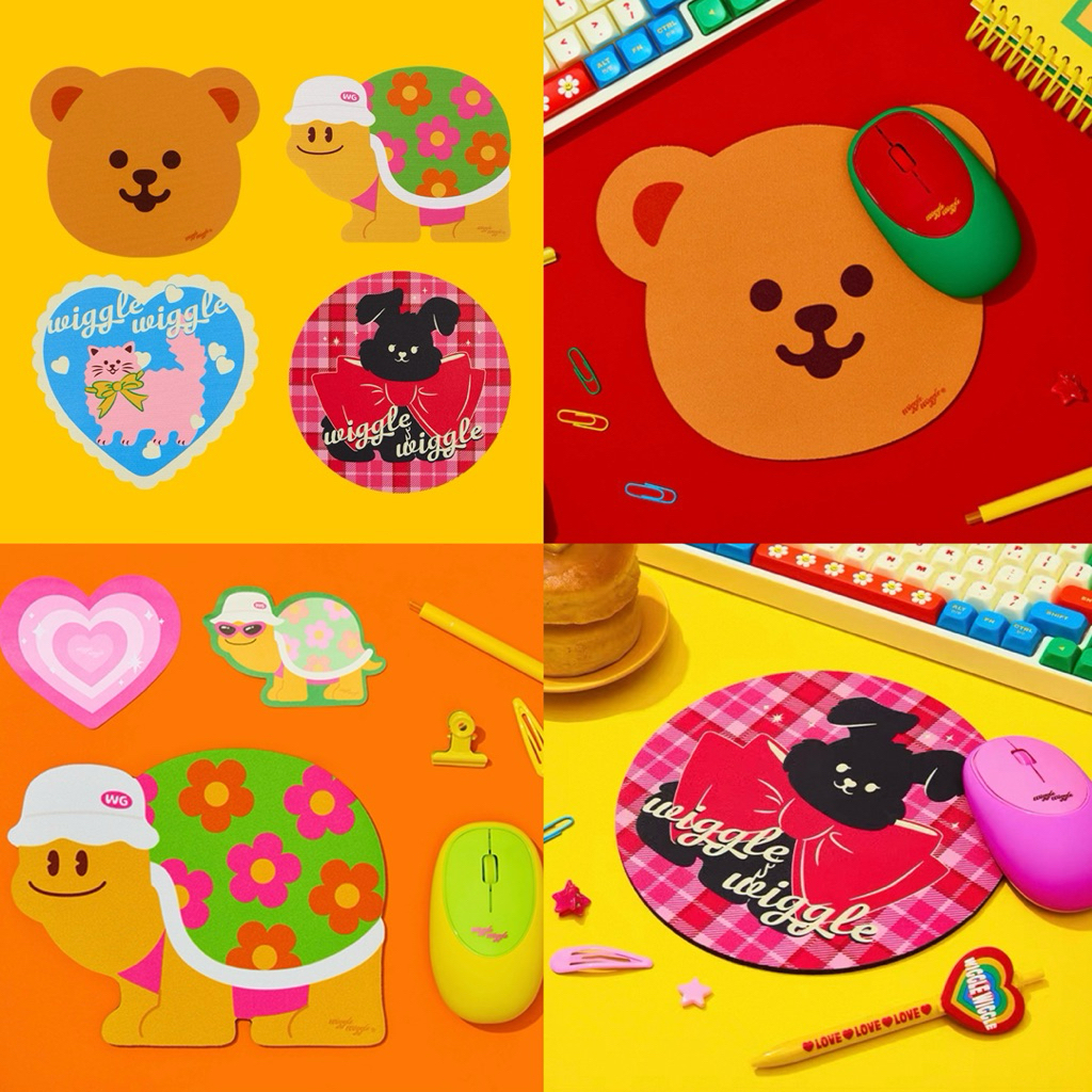 พร้อมส่ง🌈 Wiggle Wiggle แท้ 💯 แผ่นรองเมาส์ Mouse Pad ลายน่ารัก สดใส ใจฟู ที่รองเมาส์ จัดโต๊ะ แต่งโต๊ะคอม Desk pad 73028