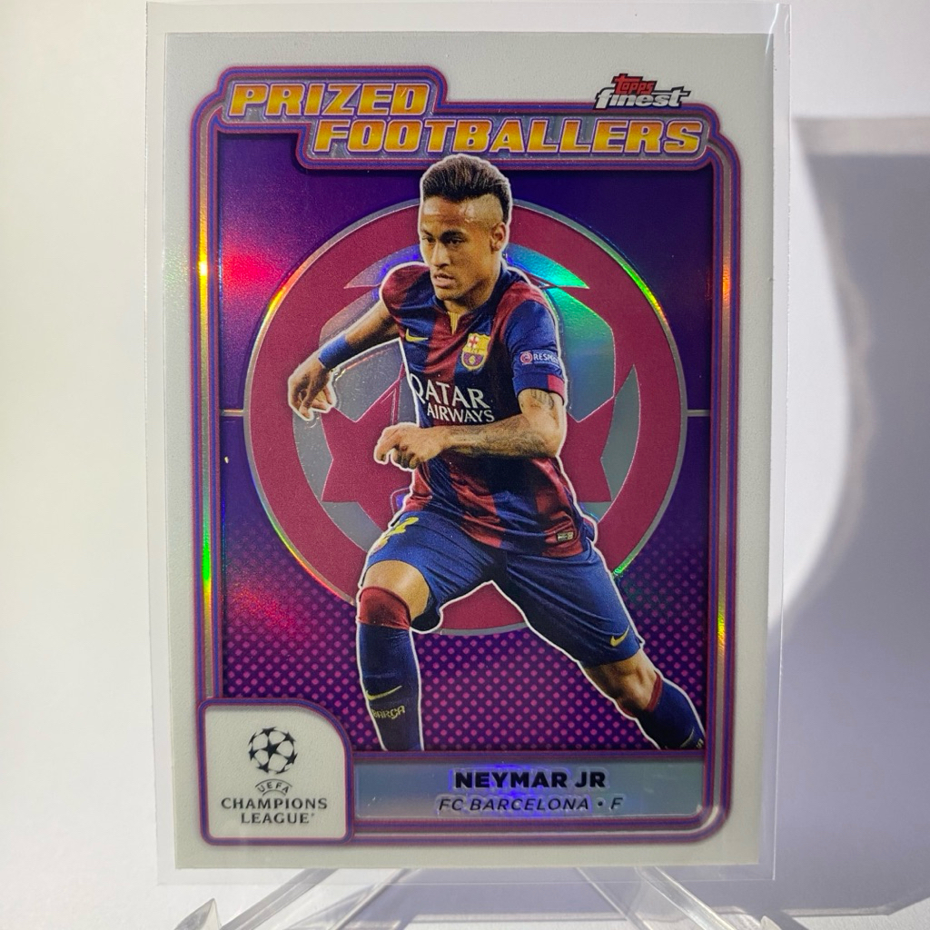 การ์ดสะสม นักฟุตบอล NEYMAR JR. , BARCELONA, PRIZED FOOTBALLERS ,TOPPS FINEST 2025