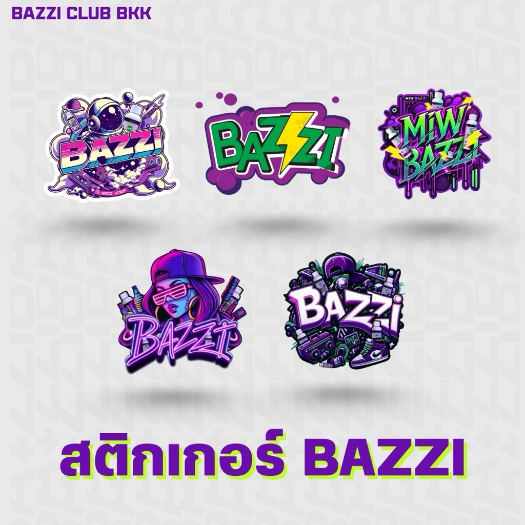 Sticker Bazzi สติกเกอร์บัซซี่ สุดเท่ กันน้ำ ทนทานต่อแดด