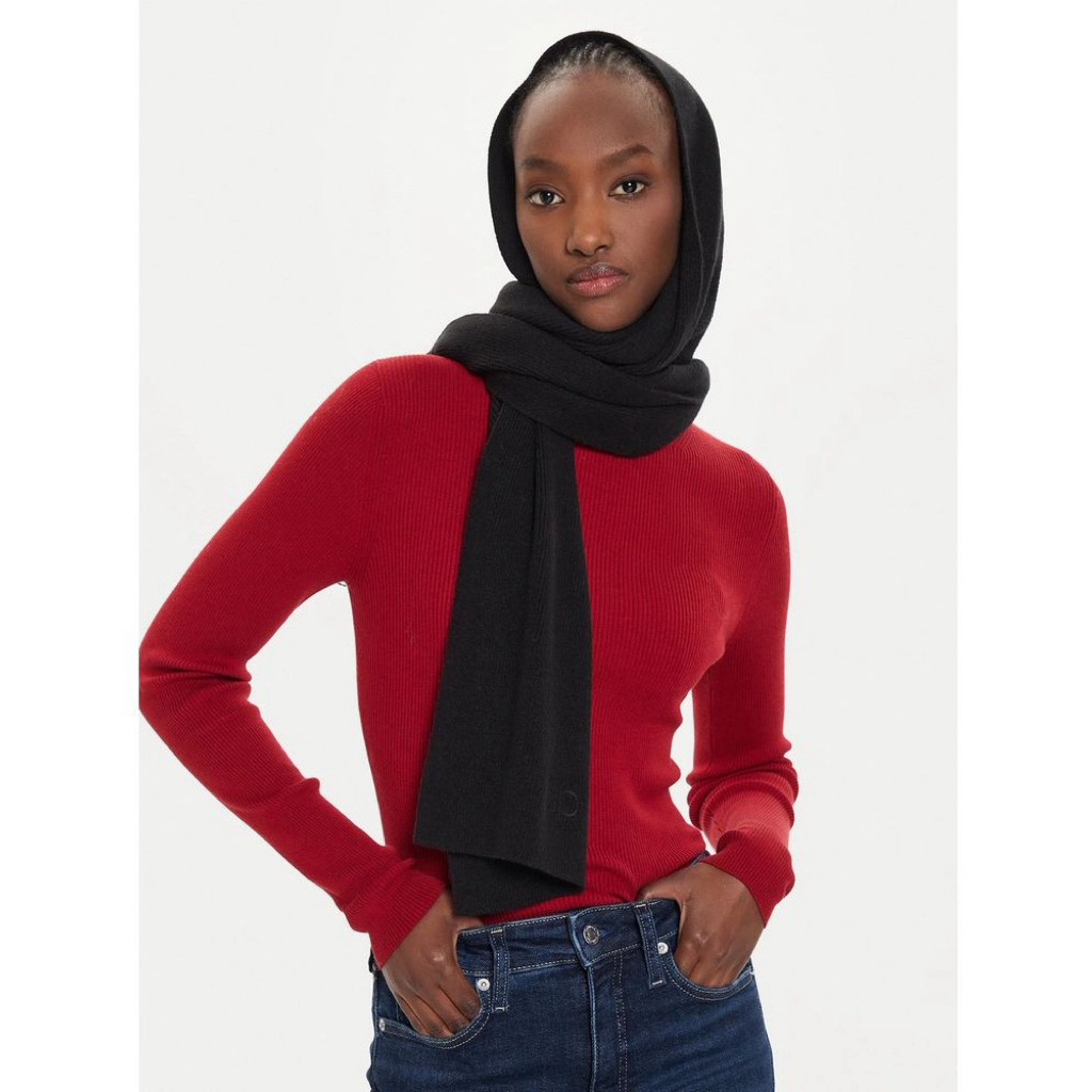 พร้อมส่ง W4 ผ้าพันคอ CKแท้ ผ้าคอตตอนผสม wool และ cashmere Calvin Klein Cotton wool blend scarf