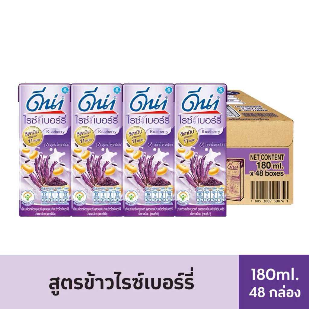 Dna ดีน่า นมถั่วเหลืองยูเอชที 180 มล. x 48 กล่อง (มีสูตรให้เลือก) - รูปที่ 2