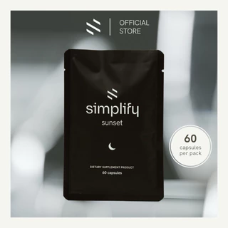 Simplify Sunset [ซอง refill 60 แคปซูล] วิตามินรวม สูตรกลางคืน 60 แคปซูล ช่วยการนอนหลับ ผ่อนคลาย ฟื้นฟูร่างกาย