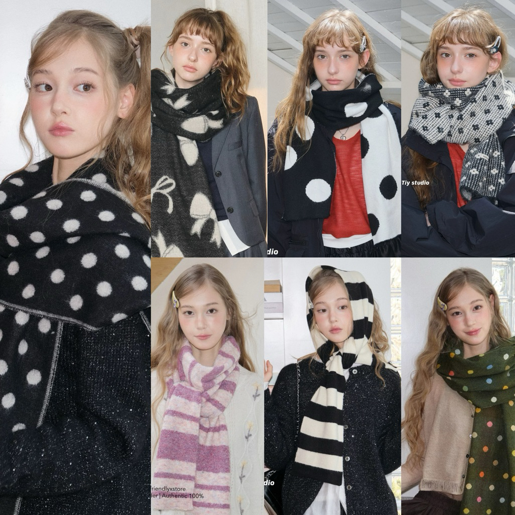 (pre-order/พร้อมส่ง) feytiy studio - scarf ผ้าพันคอ รอบโปร ของแท้ 100%