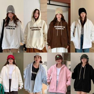 Lazy - cc - Amber sweater - เสื้อแขนยาวฮู้ด ด้านในบุขนนุ่ม ก…