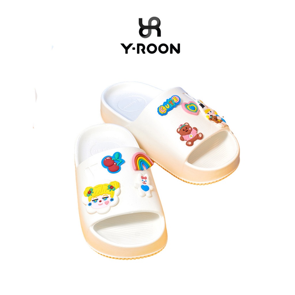 รองเท้า Y-Roon รุ่น Y65 ลายMissyp สีขาว/ครีม/ ขนาด 4-6 พื้นหนา 4cm
