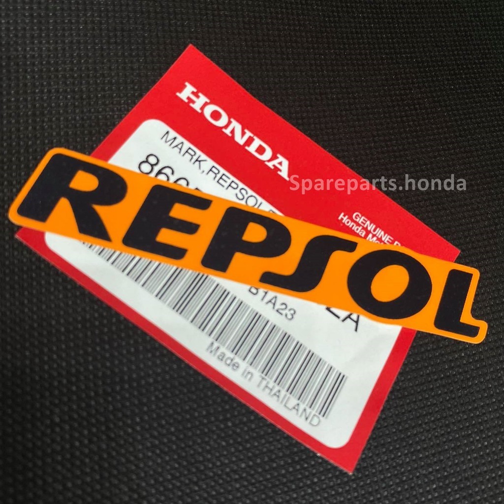 สติกเกอร์ เครื่องหมาย โลโก้  REPSOL สีส้ม แท้เบิกศูนย์ (สินค้าแท้)