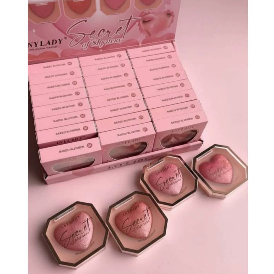 ยอดฮิต บลัชออนหัวใจ ANYLADY Secret Of Shyness บลัชออนเพิ่มสีสันให้ใบหน้าดูสดใส No.2604