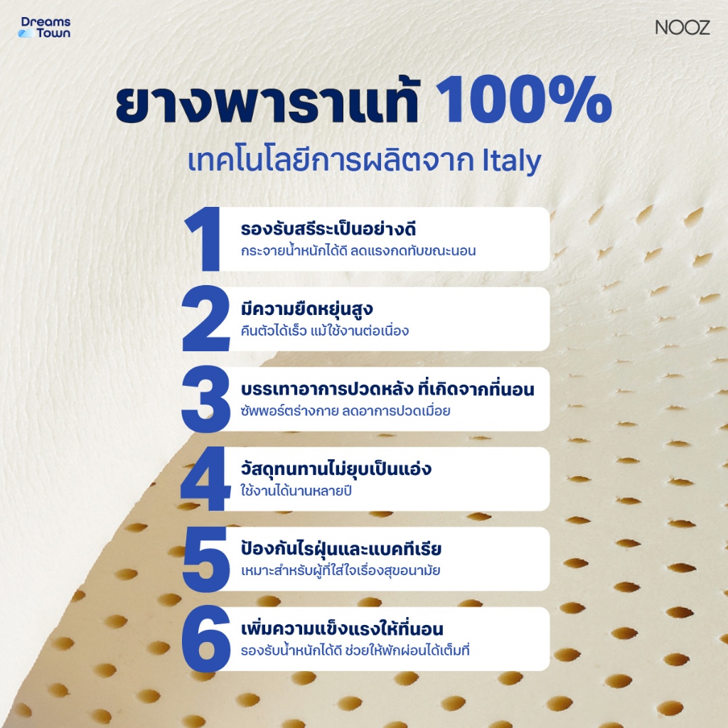 NOOZ ที่นอนยางพาราแท