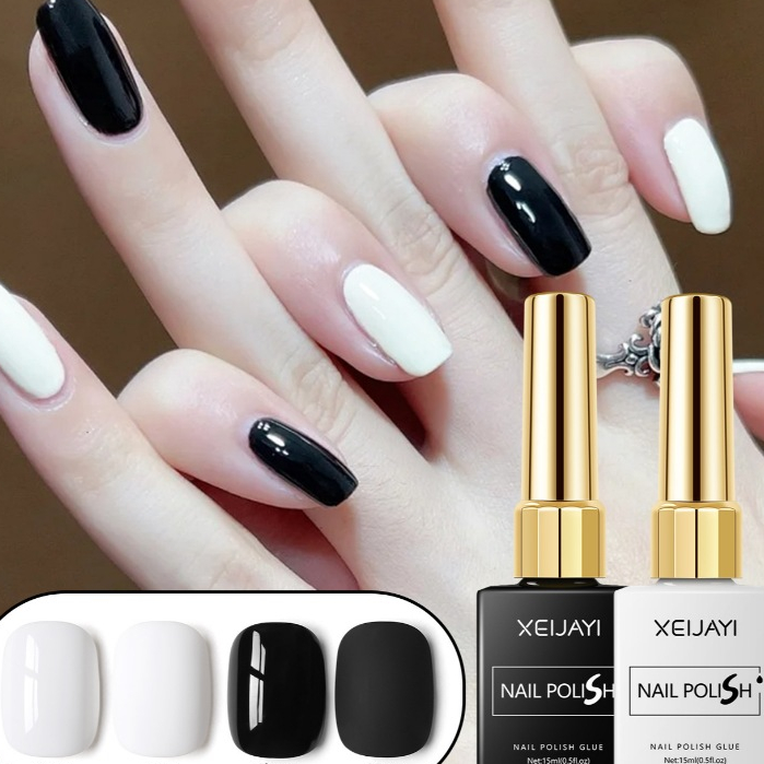 สีขาว/สีดำ Xeijayi 15ml สีเจล {แพ็คเกตใหม่}
