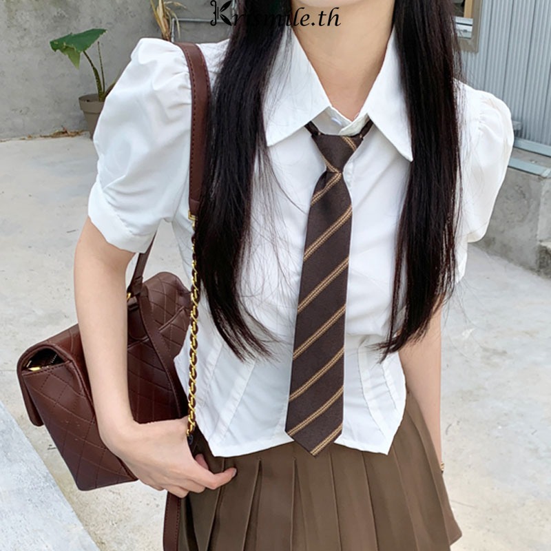 COD-ในไทย ลายสก็อต necktie นักเรียนญี่ปุ่น JK DKเสื้อเชิ้ต ลําลอง เครื่องประดับแฟชั่น เข้ากับทุกการแต่งกาย-Kri