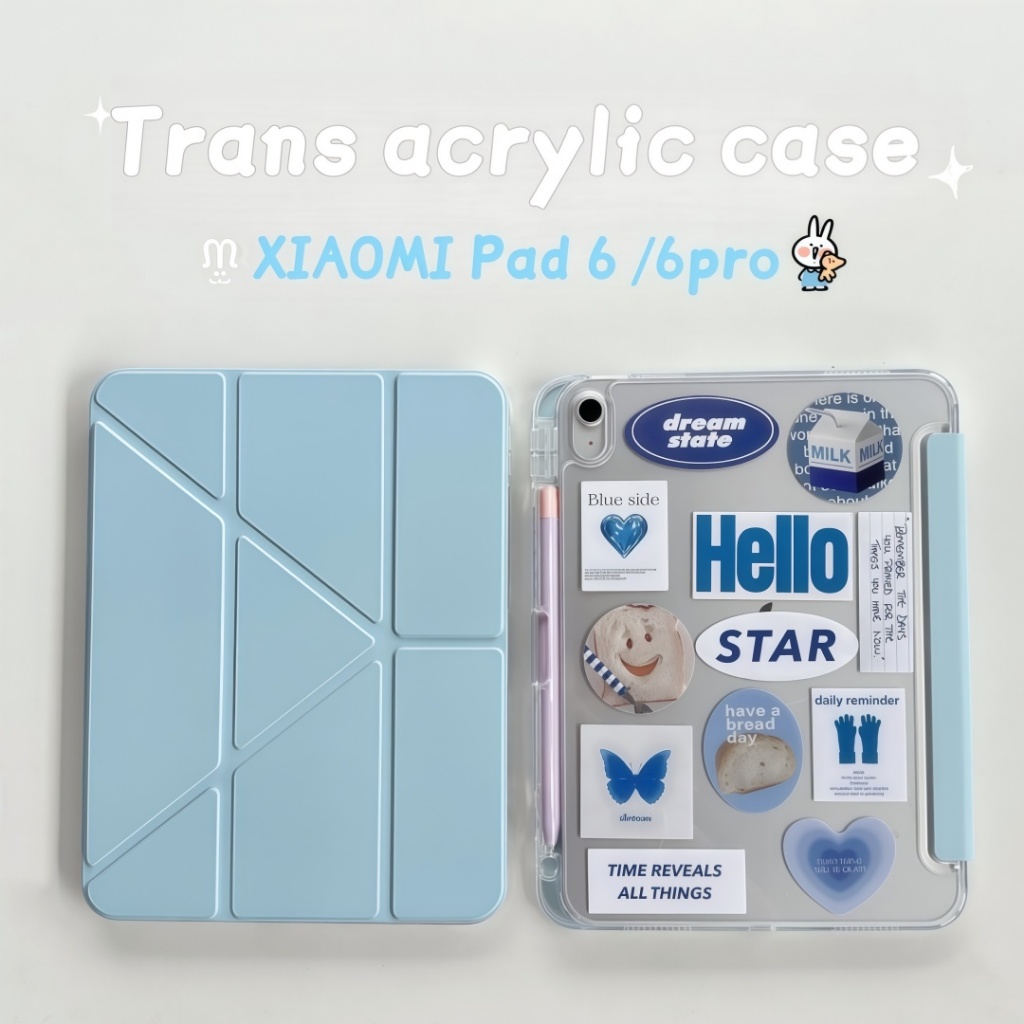 เคสฝาพับ สำหรับ xiaomi Mi7/Pad 7 xiaomi Pad Pro 6 Redmi Pad SE 11 PAD2-  มีช่องใส่ปากกา เคสกันกระแทก พร้อมที่ใส่ปาก