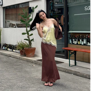 กระโปรงยาว ทรงเข้ารูป หุ่นเป๊ะ Luna Curve Skirt
