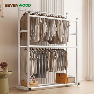SEVENWOOD ราวแขวนผ้า ราวตากผ้า ที่แขวนหมวก ราวตากผ้า ราวแขวน…