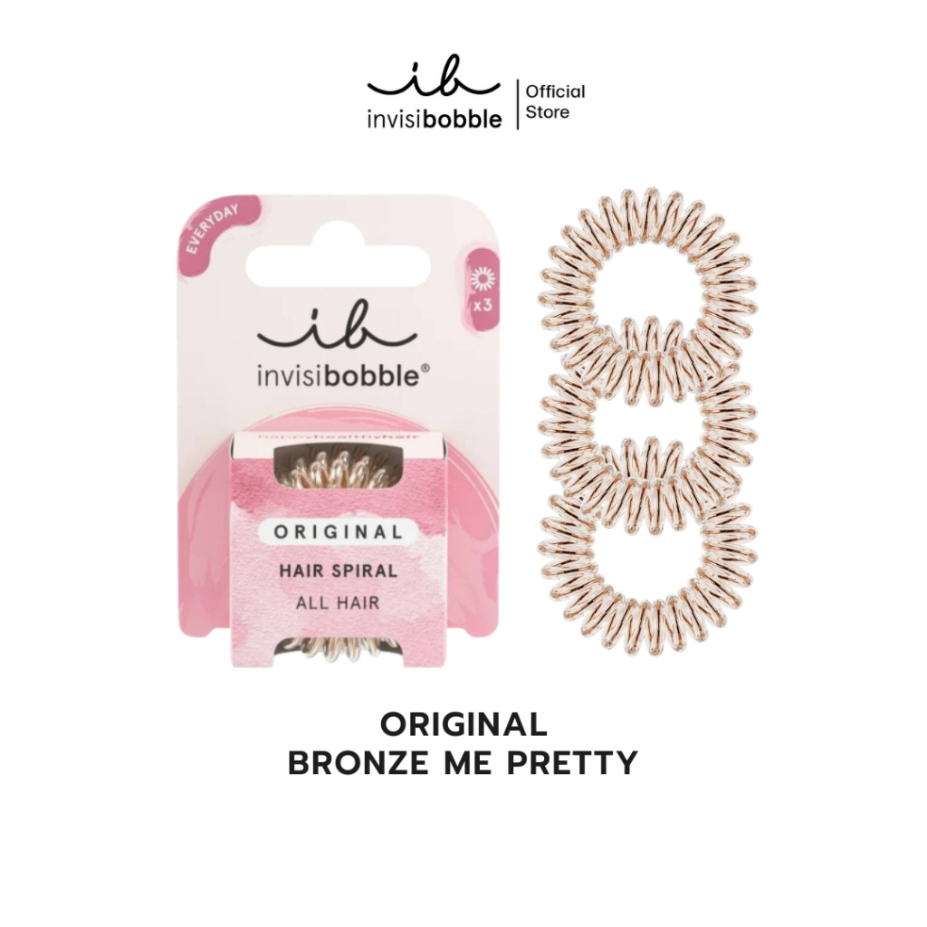 invisibobble ยางรัดผม ผมไม่เป็นรอย รุ่น Original สี Bronz Me Pretty (1 กล่องบรรจ