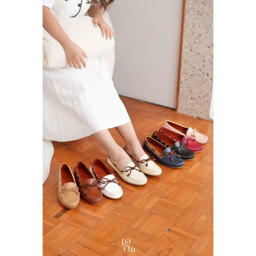 รองเท้าหนังวัวแท้ผู้หญิง โลฟเฟอร์หนังแท้ “รุ่นป๊อปปี้“ แบรนด์ไทย/ผลิตโดยทีมช่างไทย