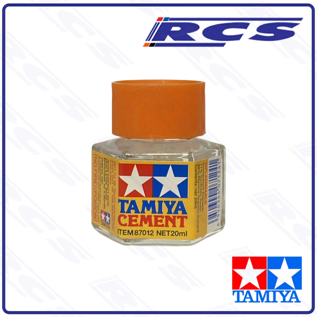TAMIYA 87012 CEMENT (20ml) กาวสำหรับการทำโมเดลพลาสติก ฝาส้ม (เหมือนกาวฝาขาว)