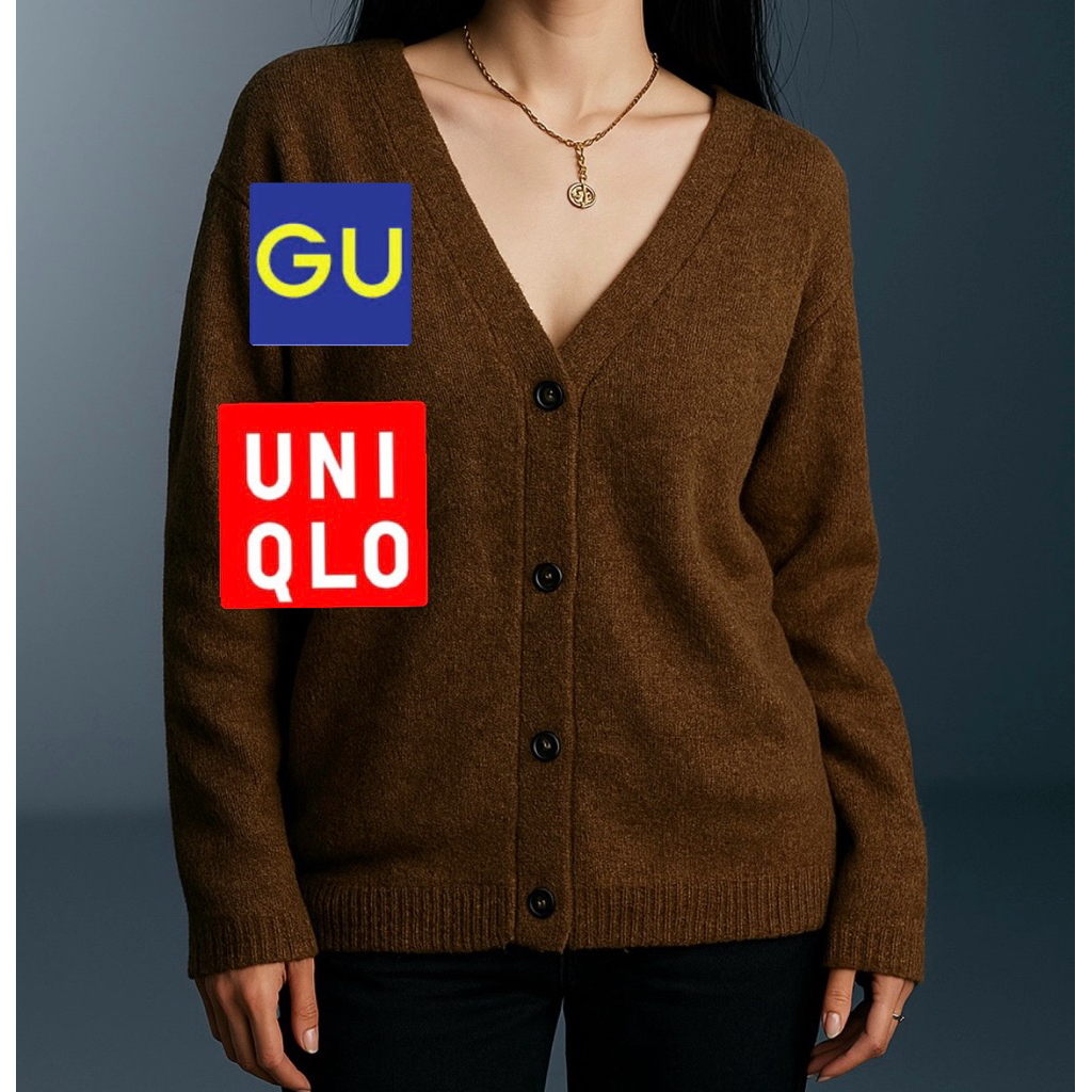 Cคาร์ดิแกนแบรนด์ญี่ปุ่นยูนิโคลGUโทนน้ำตาล