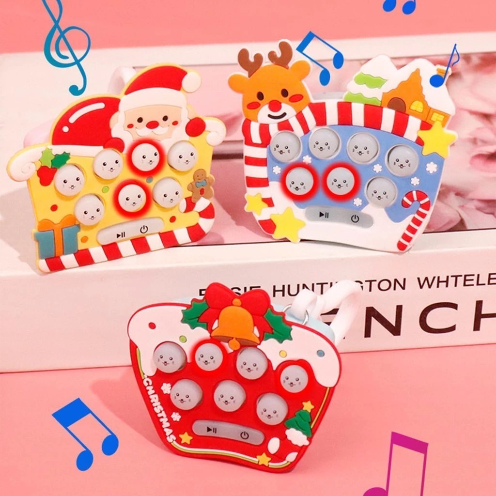 Christmas Pop it มีไฟ ป๊อปอิทคริสต์มาส  ของเล่นบีบกด ของเล่นป๊อปอัพ มีเสียง มีไฟ เกมกด