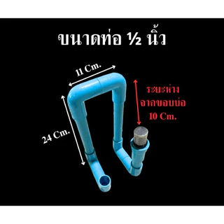 ชุดท่อล้นน้ำ Overflow PVC แบบไม่ต้องเจาะบ่อ 💧 มีที่ป้องกันลูกปลาหลุด ใช้งานง่าย