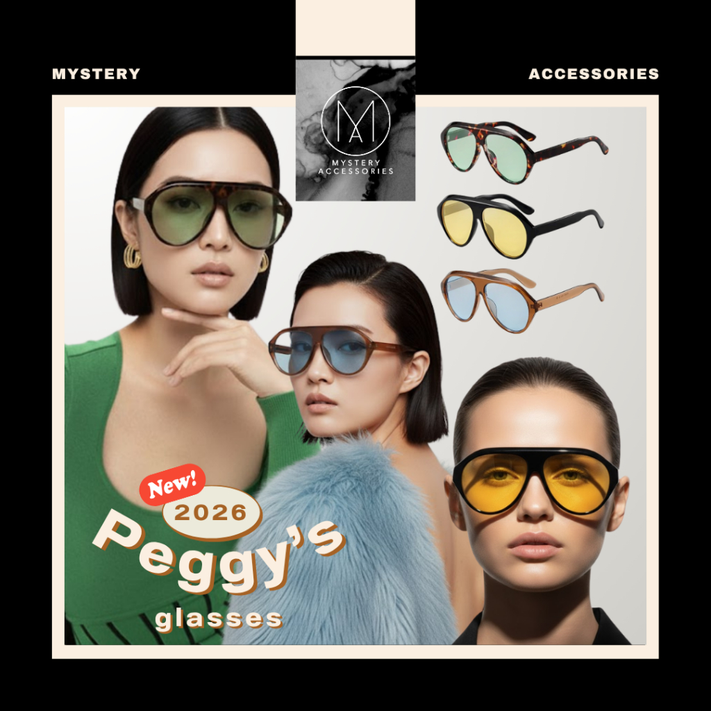 🔥𝐍𝐞𝐰 🔥Peggy's Glasses | Mystery Accessories แว่นกรองแสงทรง Aviator