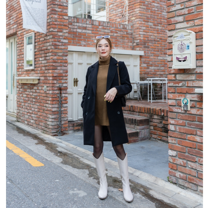Croissant woolcoat  ✨🧥 ( ครัวซองต์ ) สีดำ เสื้อโค้ทกันหนาว ทรงสวยมาก