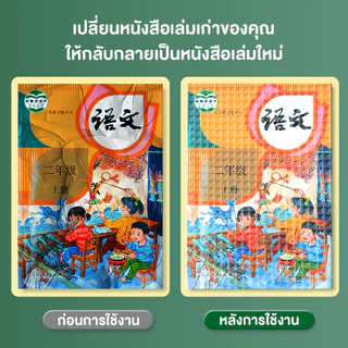พลาสติกใสเคลือบปกหนังสือ สติกเกอร์ห่อปกหนังสือ 10/30 แผ่น กันน้ำกันเปื้อน ห่อง่าย แถมฟรี สติ๊กเกอร์ชื่อ