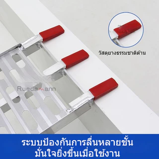 บันไดอลูมิเนียม พับได้สะพานอลูมิเนียมแท้ สำหรับเคลื่อนย้ายรถมอเตอร์ไซค์ พื้นตาถี่ พับได้ น้ำหนักเบา สะพา