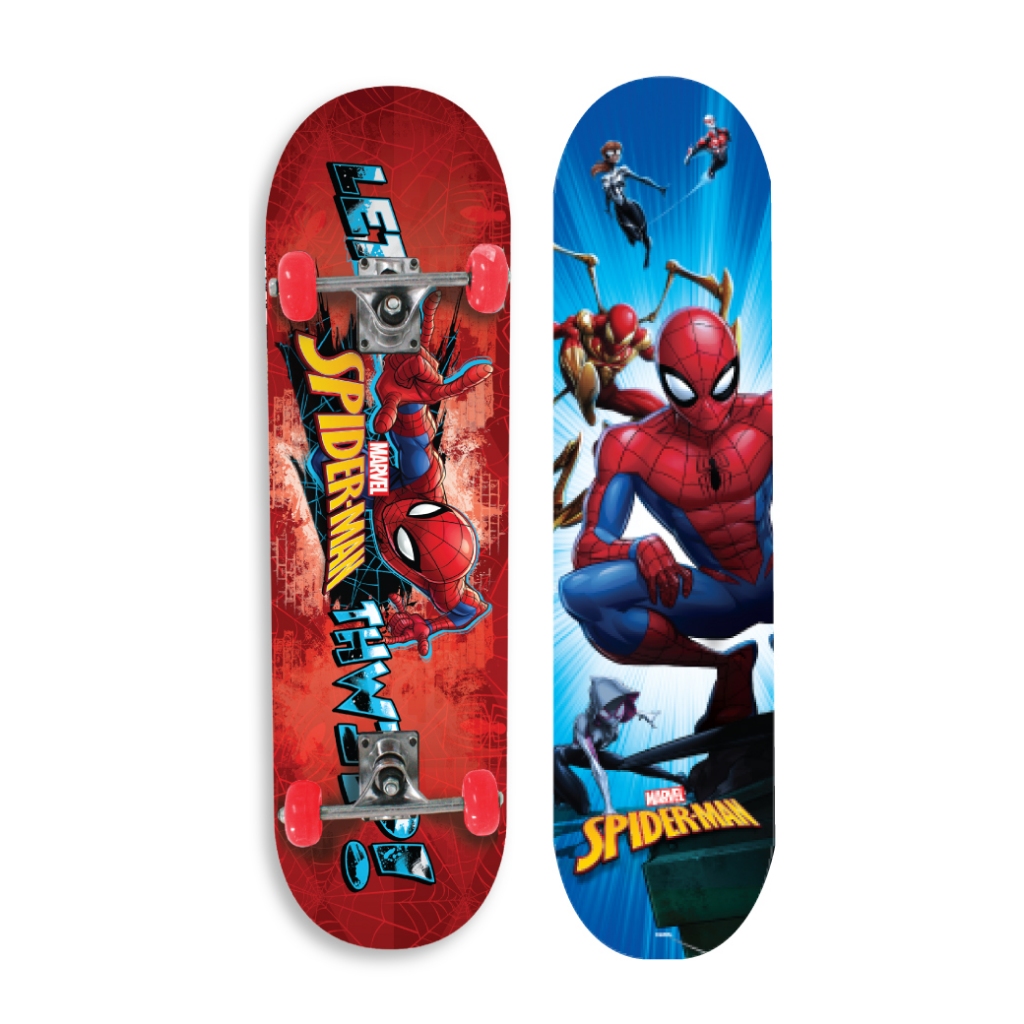เฉพาะไลฟ์ เซตสเก็ตบอร์ดลาย Spiderman พร้อมชุดป้องกัน — صورة 4