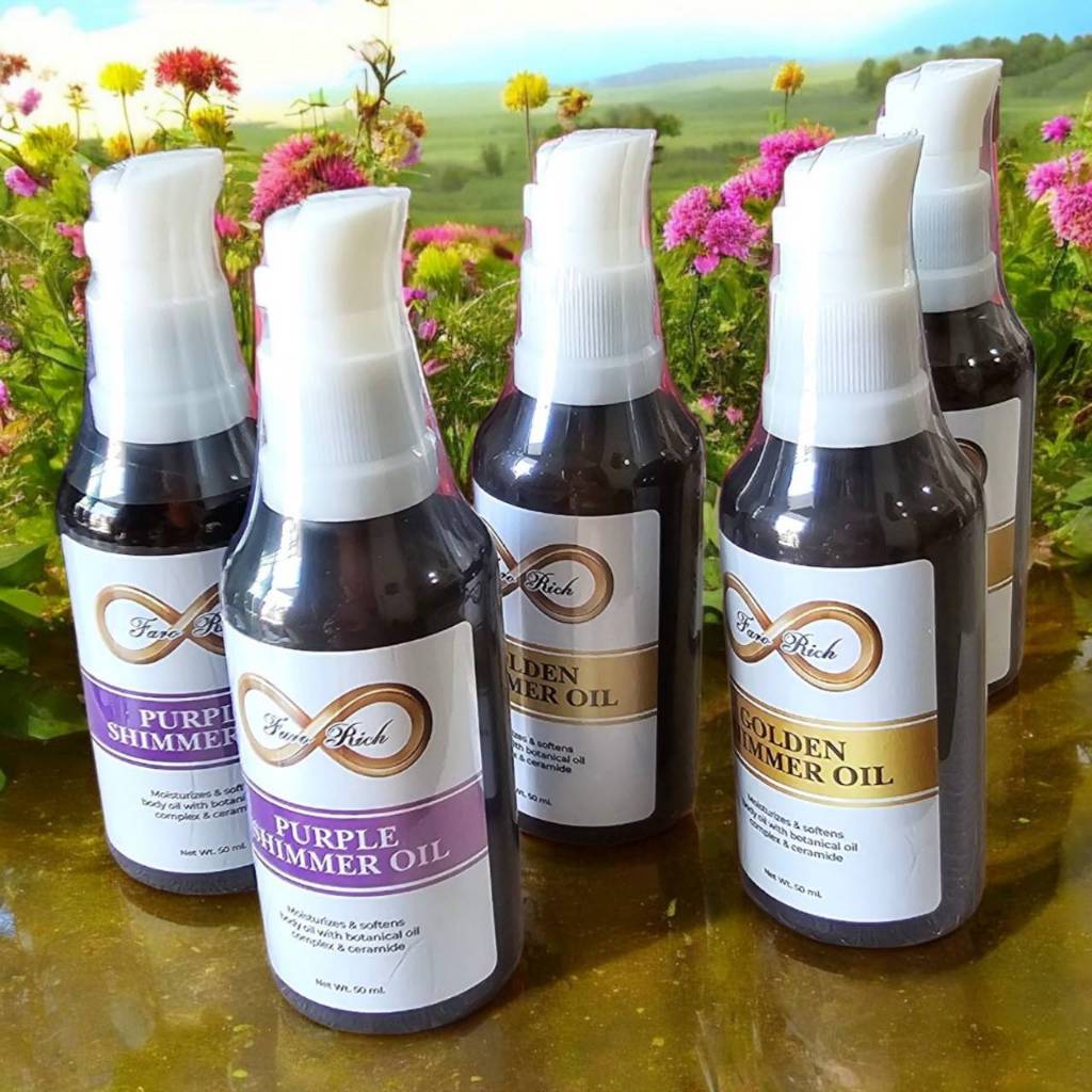 PURPLE SHIMMER OIL & GOLDEN SHIMMER OIL