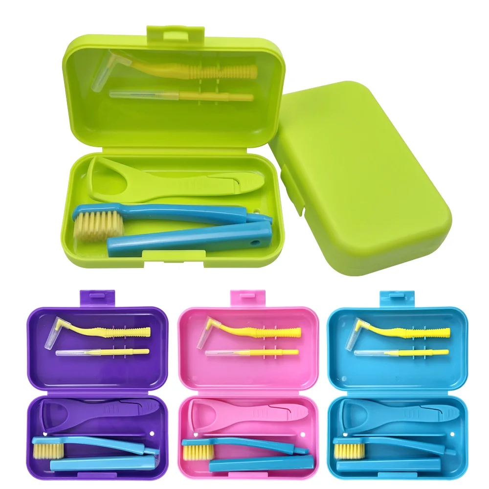 [ พร้อมส่งในไทย ] ชุดแปรงสีฟันพกพา พร้อมอุปกรณ์ดูแลช่องปาก (Travel Oral Care Set)