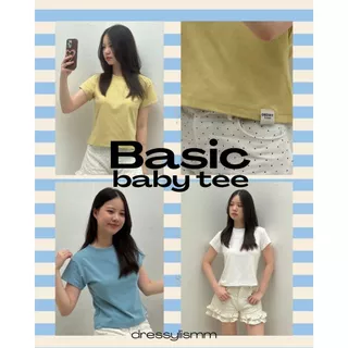 Basic Baby tee เสื้อยืดเบบี้ทีสีพื้น | dressylismm