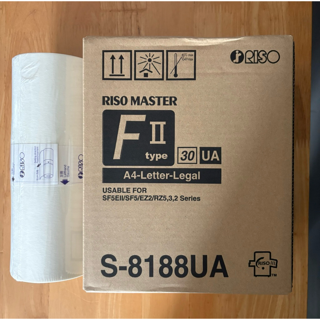 กระดาษไขโรเนียวแท้RisoFII-A4ใช้กับเครื่องRiso.RZ200,220/EZ200,220/SF5130(ราคาต่อม้วน)