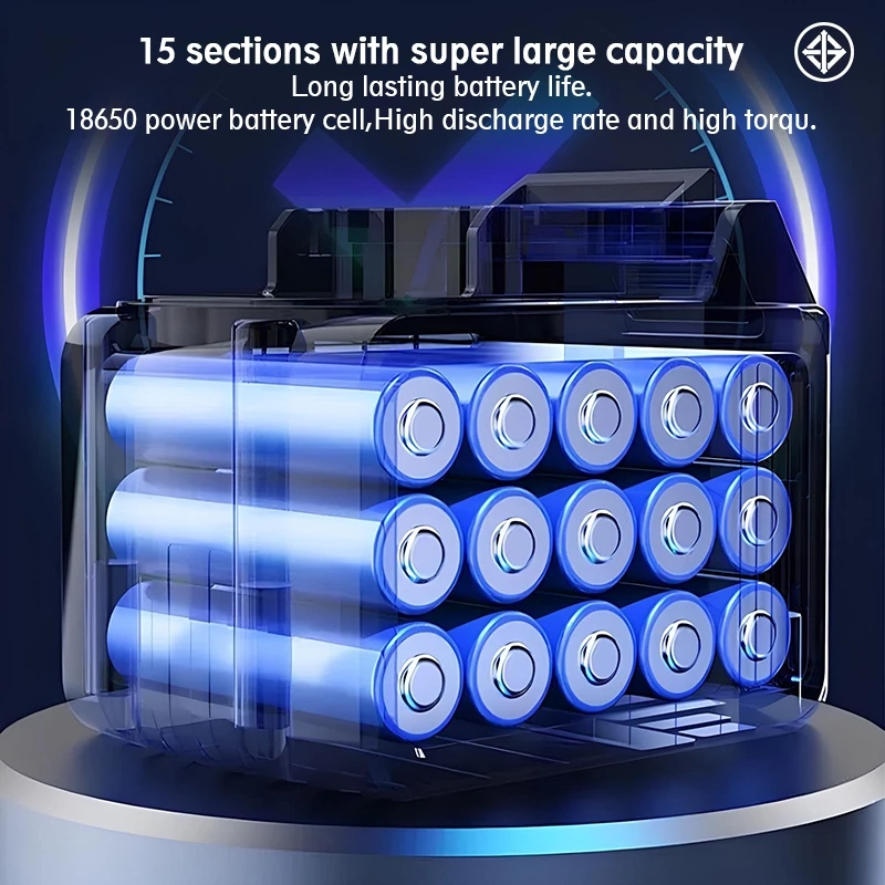 TASKTOOL 15Cells แบตเตอรี่ 21v ลิเธียม  แบตเตอรี่ 6AH-15ก้อน-5C แบตเตอรี่21โวลสำหรับเครื่องมือไฟฟ้า TISI STANDARD thumbnail 3