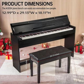 เก้าอี้เปียโน เก้าอี้เปียโนคู่ เก้าอี้คีย์บอร์ด Piano Bench PU แข็งแรง เบาะนิ่ม