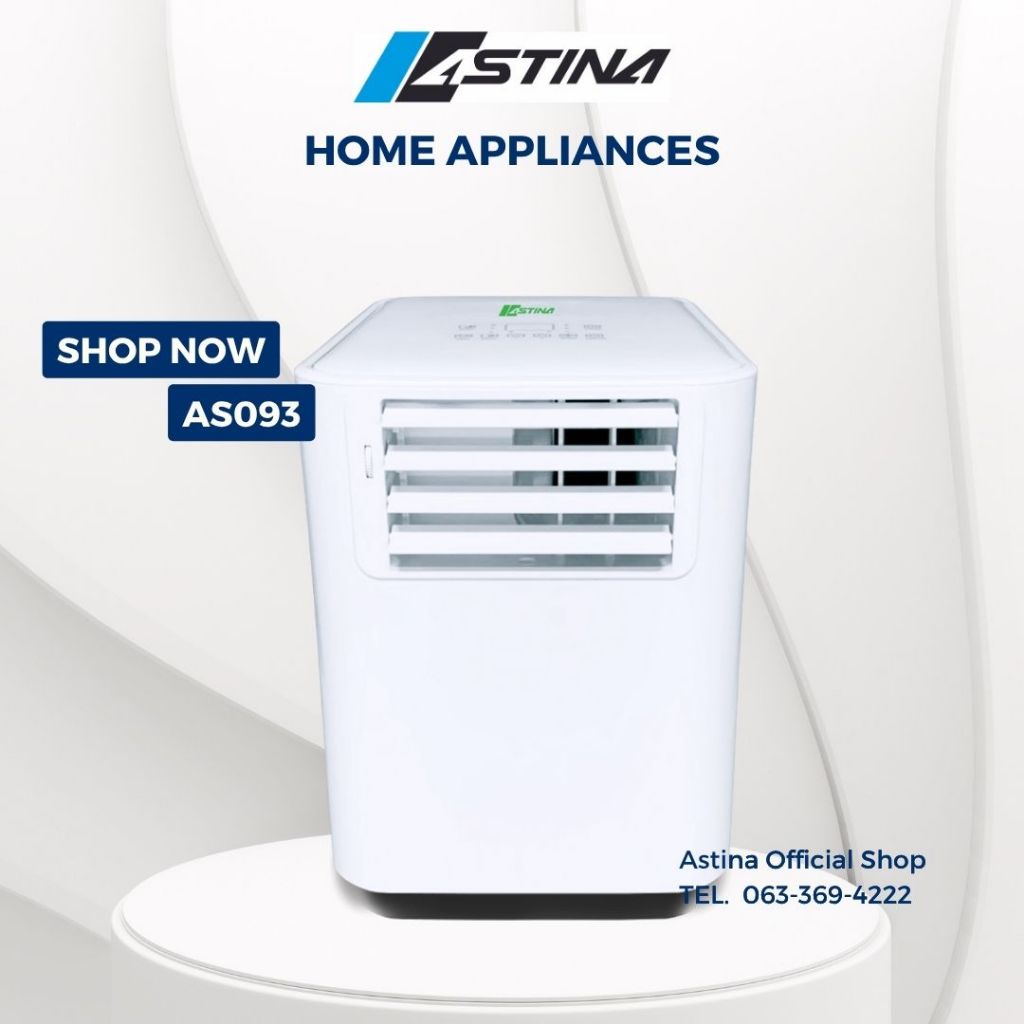ASTINA แอร์เคลื่อนที่ 9000 btu แอร์เต็นท์ (9000 BTU) รุ่น AS093APB