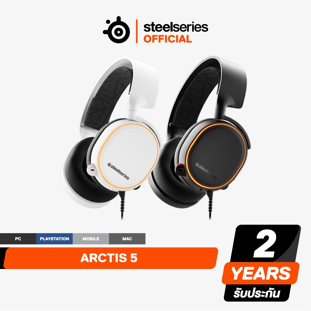 SteelSeries Arctis 5 (2019 Edition) RGB Illuminated Gaming Headset with DTS Headphone:X v2.0