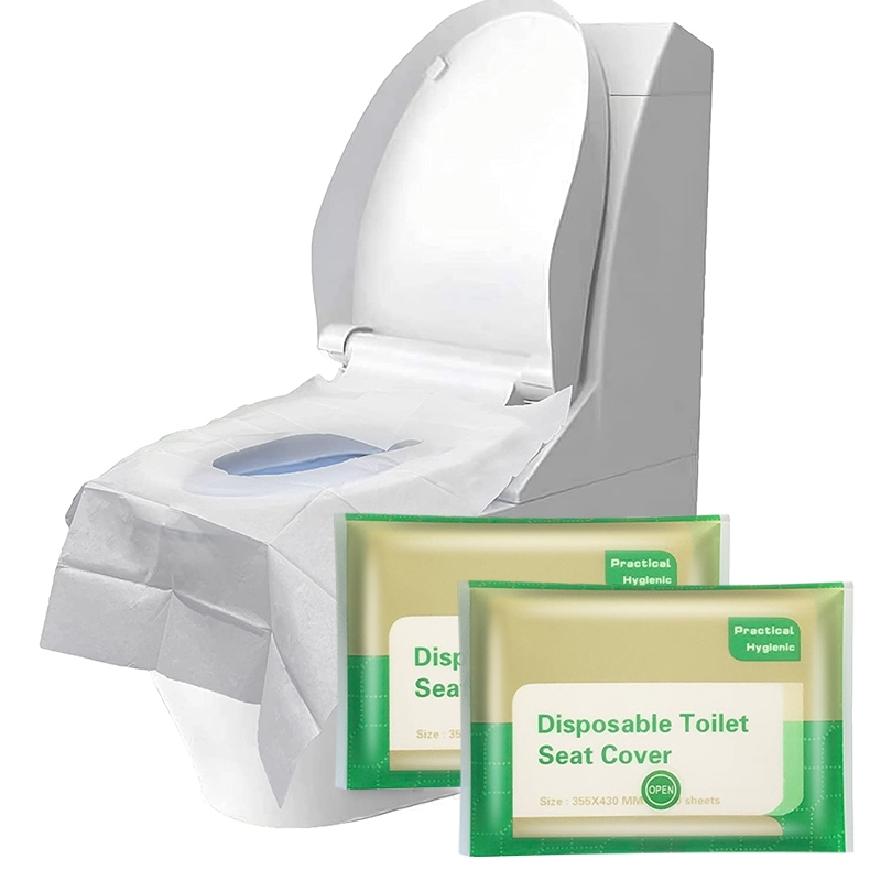 กระดาษรองนั่ง 1แพ็ค10ชิ้น แผ่นรองนั่งชักโครก แผ่นรองนั่ง วางบนฝารองนั่งชักโครกในห้องน้ำ