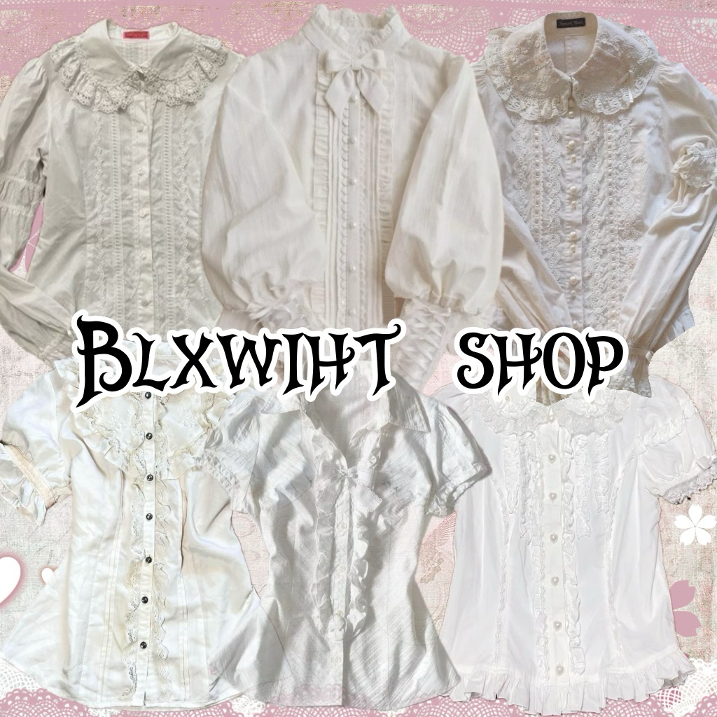 𐙚 🎉HNY 1/1/2026🎊รวมเสื้อเชิ้ต อกระบาย คออลังมือสอง Victorian, Lolita, Gothic น่ารักๆ⋆.𐙚 ̊