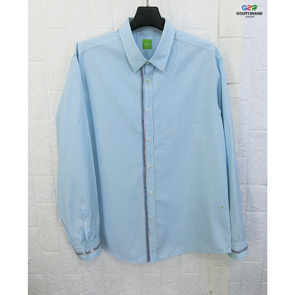 BOSS HUGO BOSS แท้ 47 เสื้อเชิ๊ตแขนยาวลายตลาสสิก