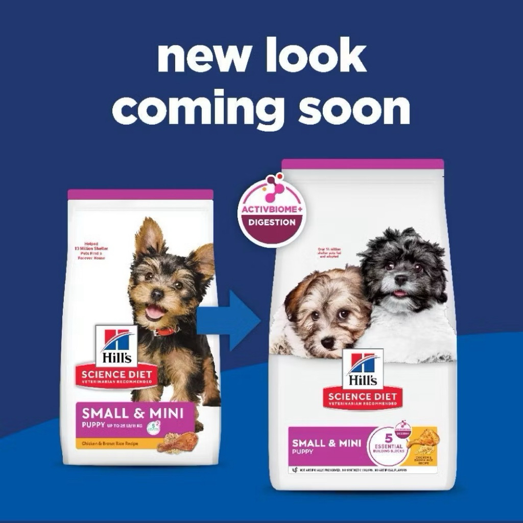 (( แพคเกจใหม่ )) Hill’s Puppy Small & Mini 1.5 kg. Exp 02/2027 อาหารลูกสุนัขขนาดเม็ดเล็ก สูตรไก่