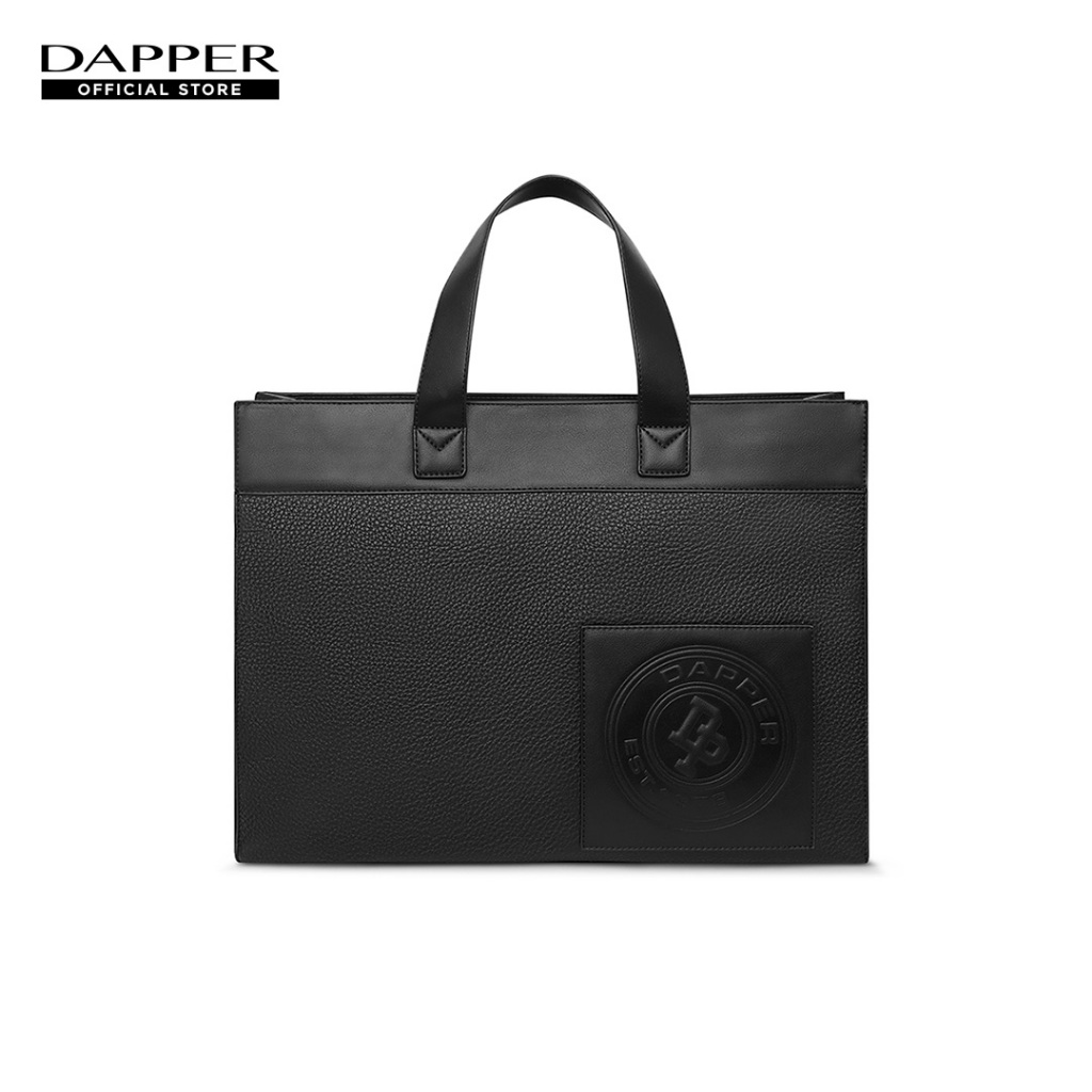 DAPPER กระเป๋าถือ DP Logo Stamp Tote Bag สีดำ (BM3/BK/1255SF1)