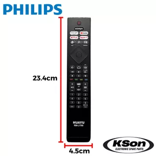 รีโมททีวี ฟิลิปส์ ใช้กับสมารท์ทีวี ฟิลิปส์ไ้ด้ทุกรุ่น Universal PHILIPS Smart TV Remote Control รุ่น RM-L1760