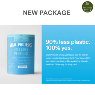 (แพ็กเกจใหม่) (ขนาดใหญ่ 680 กรัม) VITAL PROTEINS COLLAGEN PEPTIDES ขนาดใหญ่ 24 ออนซ์ (680 g) ของแท้จาก USA