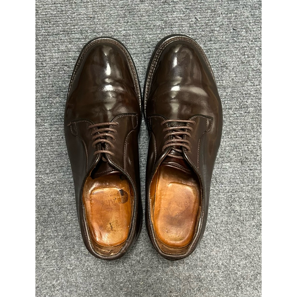 Alden 990 Plain Toe Blucher shoes in Color 8 Shell Cordovan(used)26cm