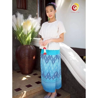 👩ชุดไทยพิกุล เสื้อลูกไม้เอวยืด ผ้าถุงพิมพ์ลาย วันภาษาไทย ใส่สบาย สีไม่ตก ไปวัด ทำบุญ สวยๆไม่ซ้ำใครแน่นอน