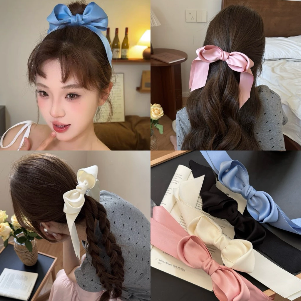 ✨พร้อมส่งจากไทย✨ กิ๊บโบว์ติดผมทรงสวยโบว์ทรงตั้ง โบว์ปากเป็ดสีพื้นดูดี