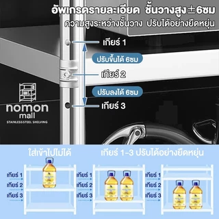 โต๊ะวางเตาแก๊ส โต๊ะสแตนเลส ชั้นวางเตาแก๊ส ปรับความสูงได้ สแตนเลส 304 หนา ใช้ได้ทั้งบ้านและร้านอาหาร