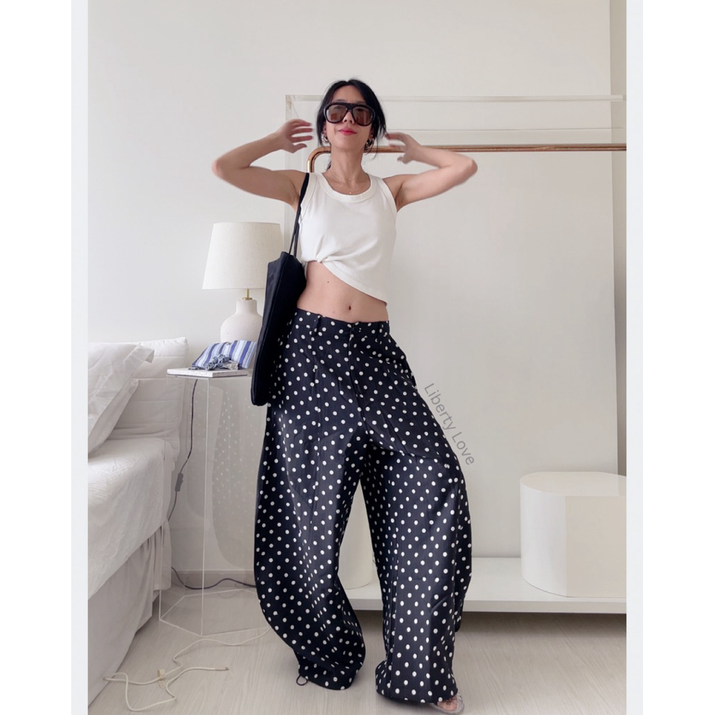 พร้อมส่ง📌กางเกงบอลลูนขาบานลายจุด polkador balloon pants